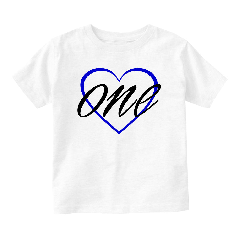 1st birthday boy Baby Toddler Short Sleeve T-Shirt White