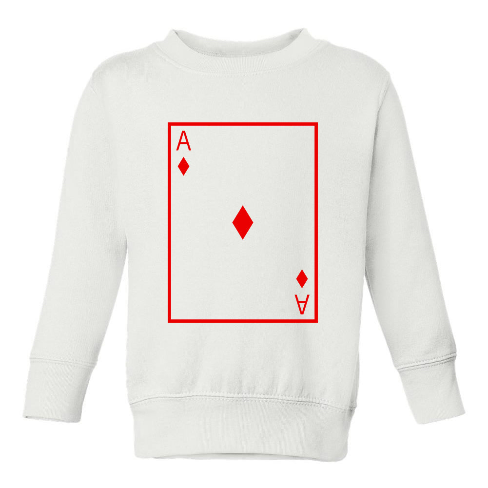 Ace Of Diamonds Toddler Boys Crewneck Sweatshirt White