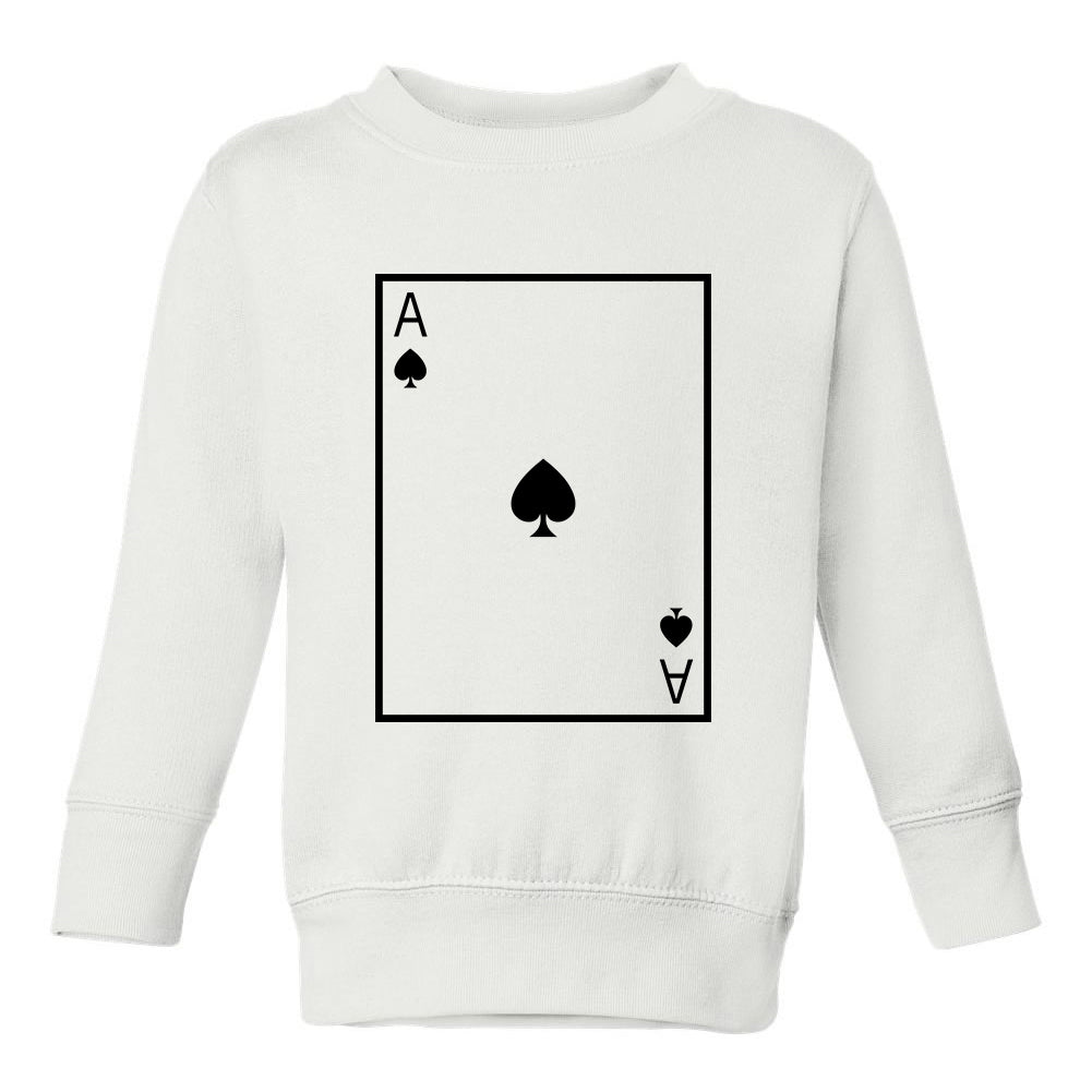 Ace Of Spades Toddler Boys Crewneck Sweatshirt White