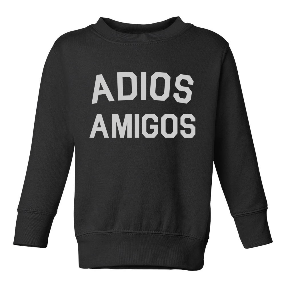Adios Amigos Toddler Boys Crewneck Sweatshirt Black