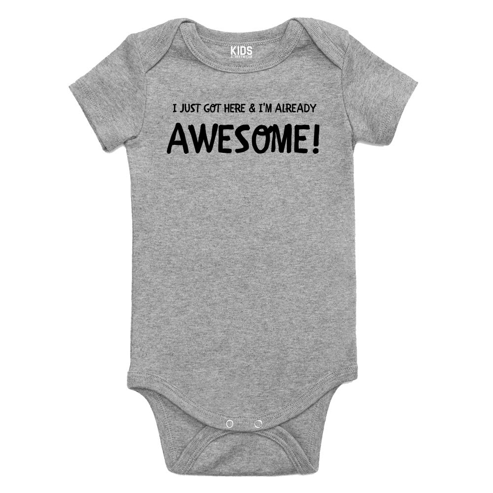 Already Awesomeunfinished Baby Bodysuit One Piece Grey