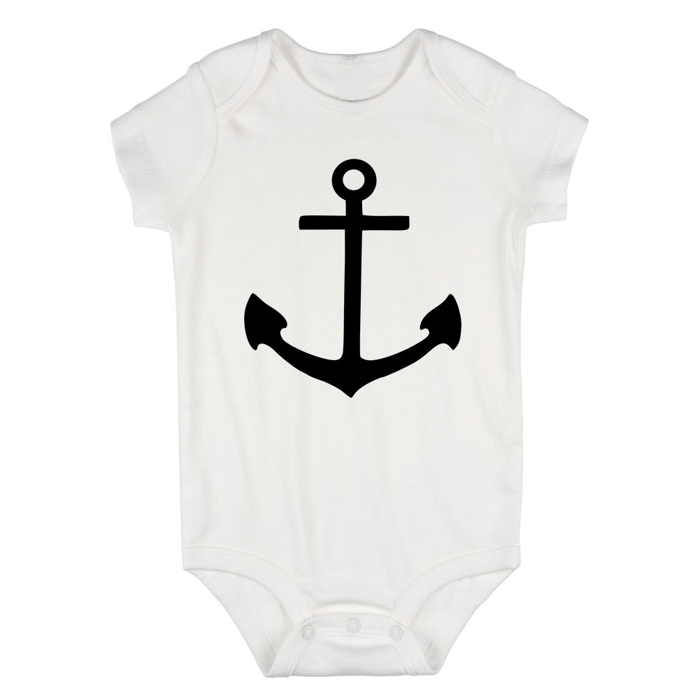 Anchor Sailing Infant Baby Boys Bodysuit White
