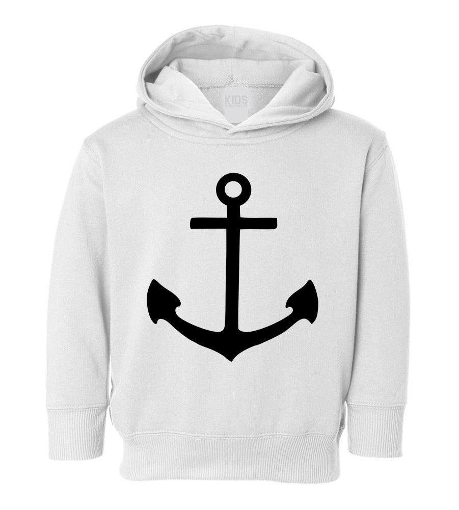 Anchor Sailing Toddler Boys Pullover Hoodie White
