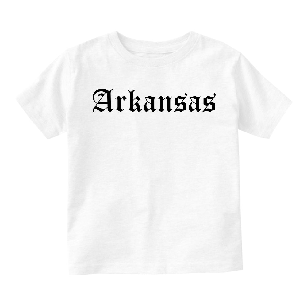 Arkansas State Old English Toddler Boys Short Sleeve T-Shirt White