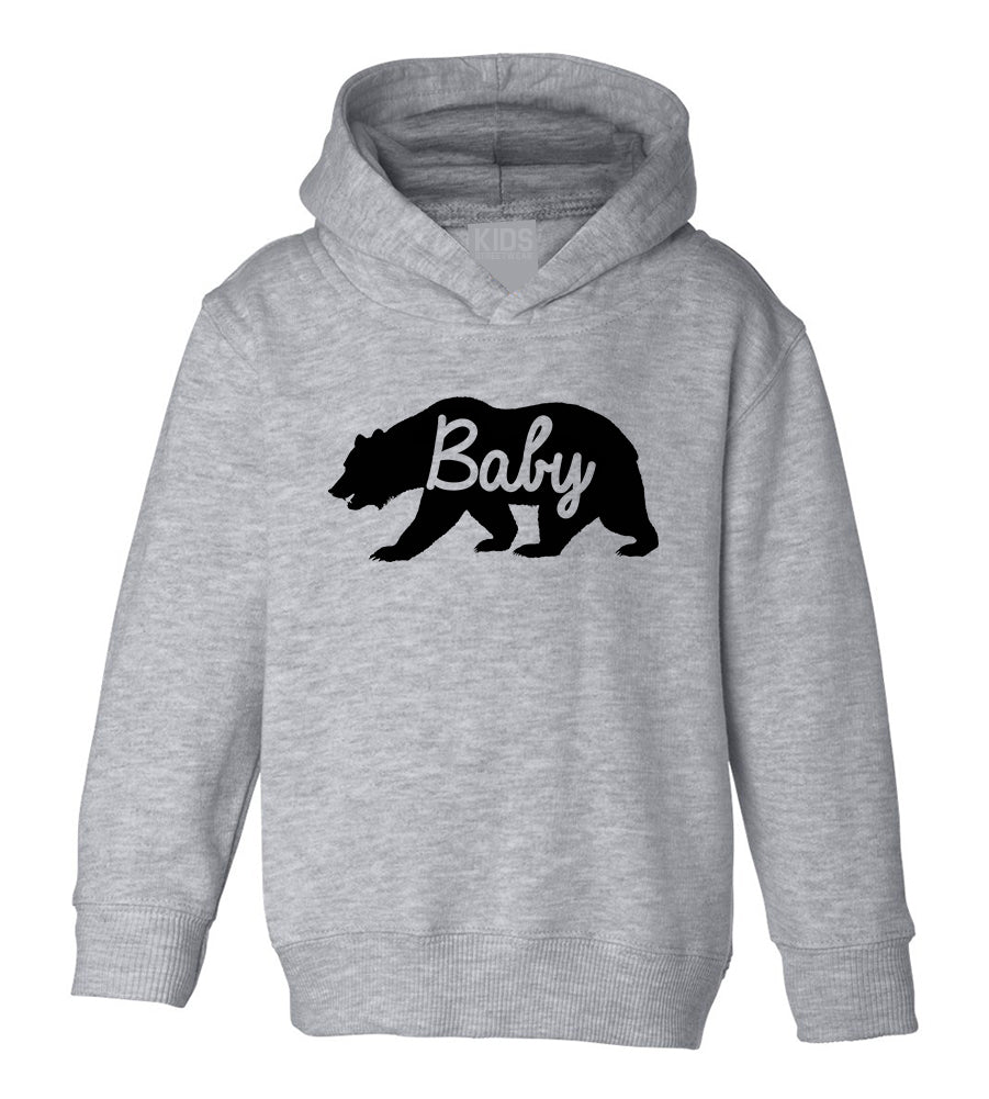 Baby Bear Toddler Boys Pullover Hoodie Grey