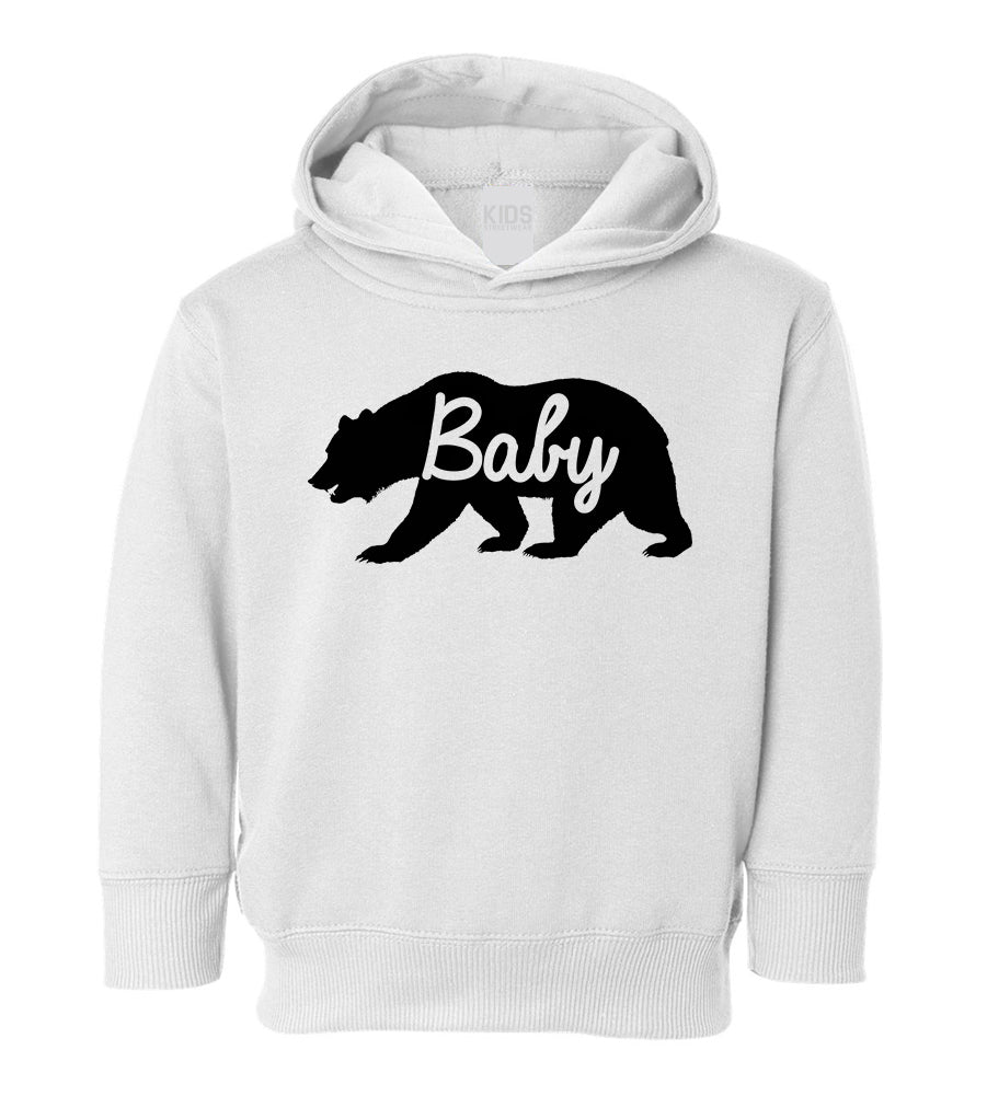 Baby Bear Toddler Boys Pullover Hoodie White