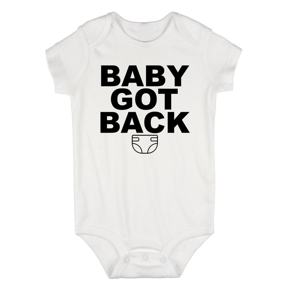 Baby Got Back Diaper Infant Baby Boys Bodysuit White