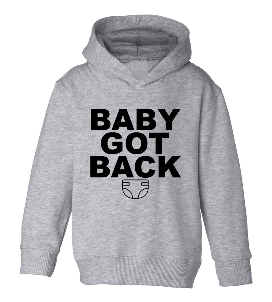 Baby Got Back Diaper Toddler Boys Pullover Hoodie Grey