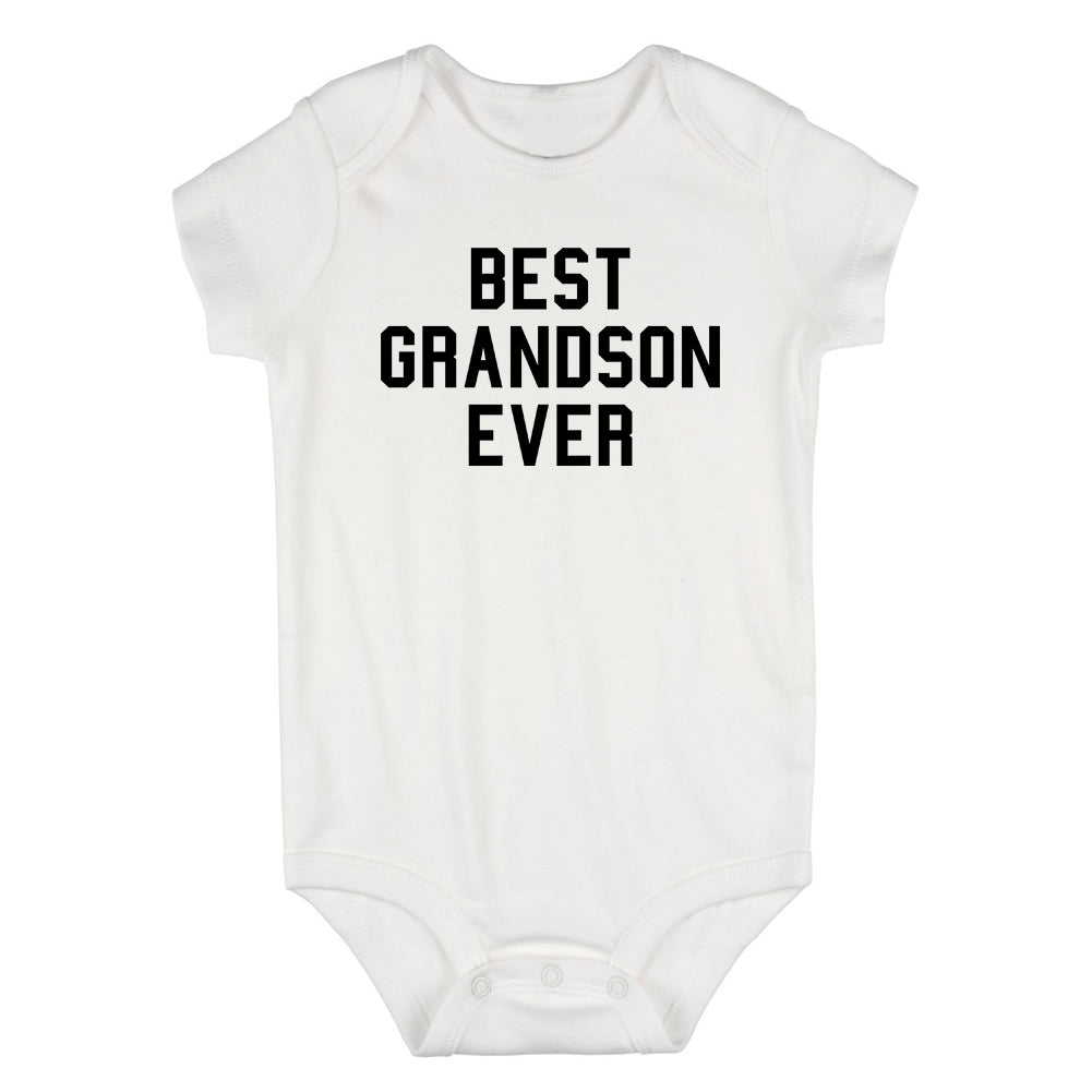 Best Grandson Ever Infant Baby Boys Bodysuit White