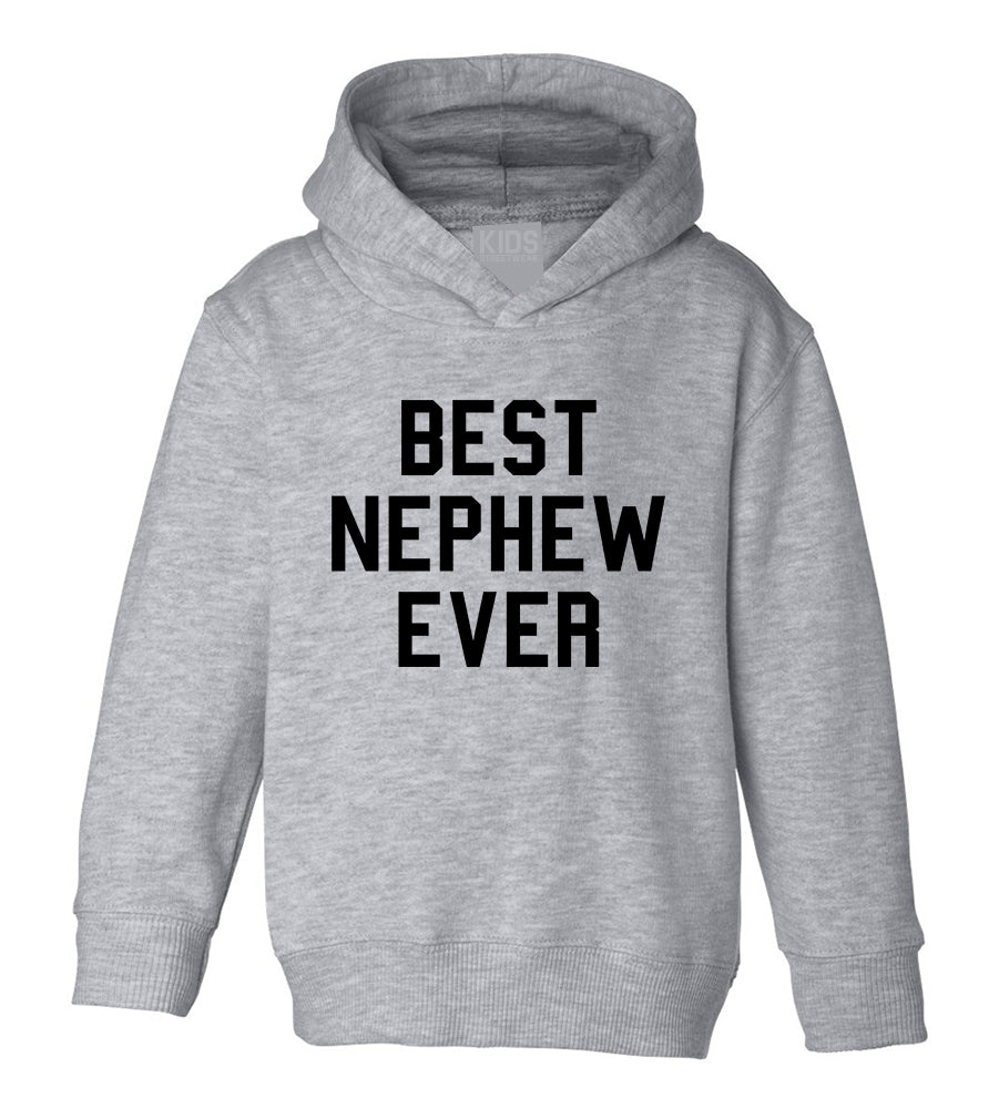 Best Nephew Ever Toddler Boys Pullover Hoodie Grey