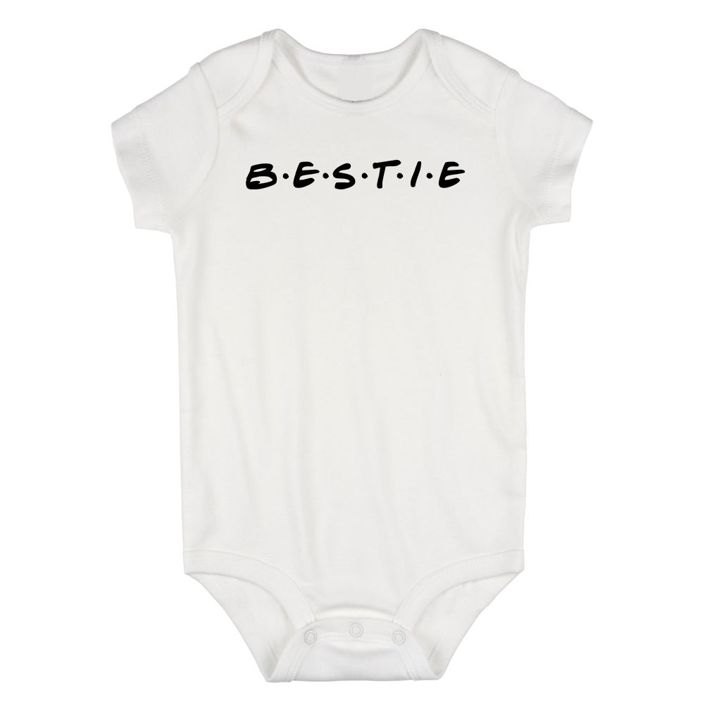 Bestie Friends Parody Infant Baby Boys Bodysuit White