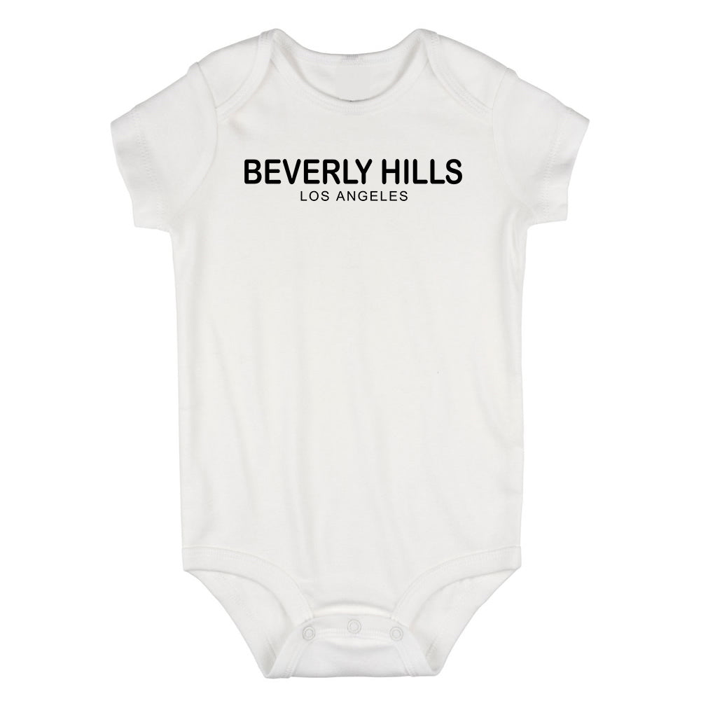 Beverly Hills Los Angeles Infant Baby Boys Bodysuit White