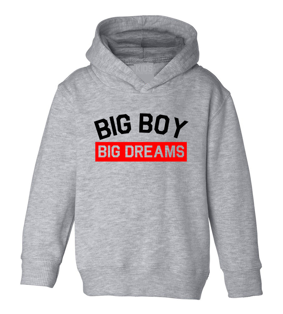 Big Boy Big Dreams Toddler Boys Pullover Hoodie Grey
