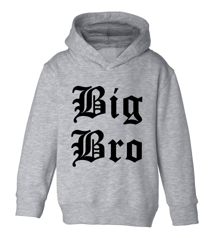 Big Bro Old English Toddler Boys Pullover Hoodie Grey