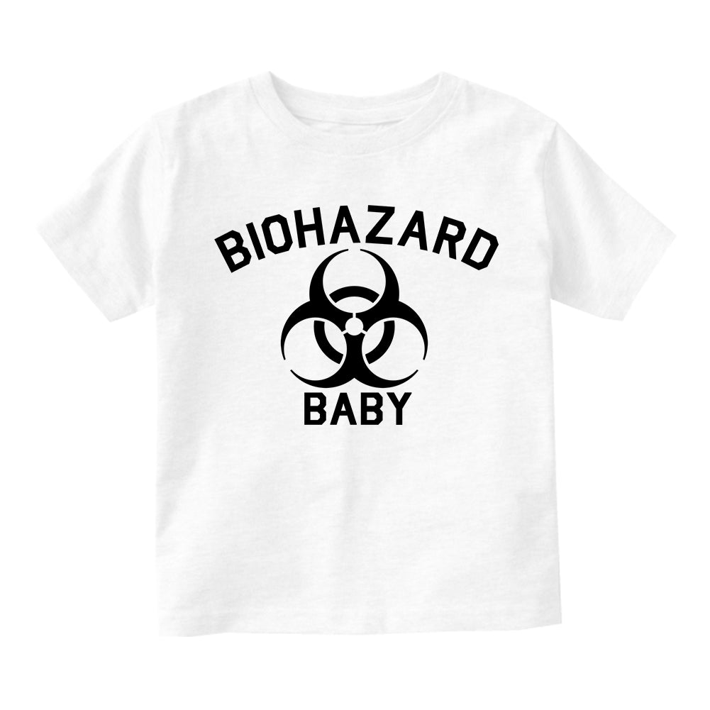 Biohazard Baby Symbol Toddler Boys Short Sleeve T-Shirt White