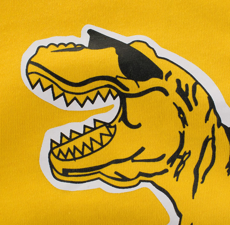 Yellow Funny Dinosaur Sunglasses RM Toddler Boys Long Sleeve Shirt