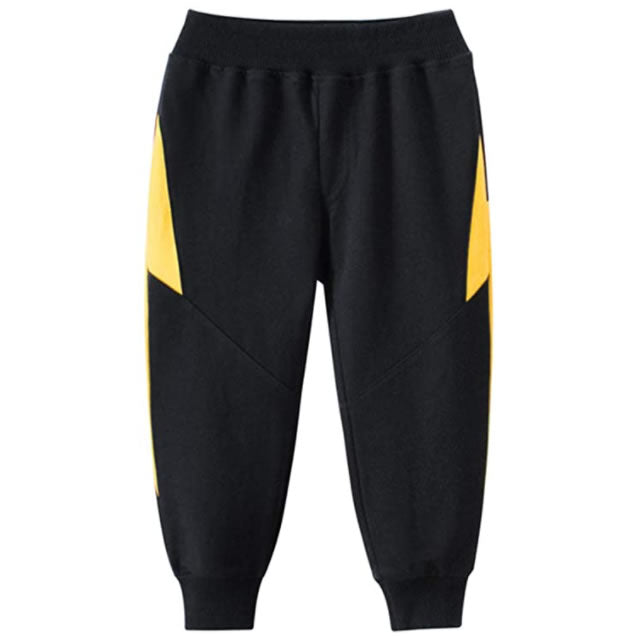 Black And Yellow Lightning Toddler Boys Sweatpants front