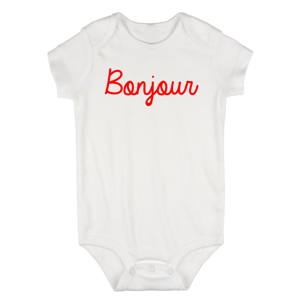 Bonjour Paris Infant Baby Boys Bodysuit White