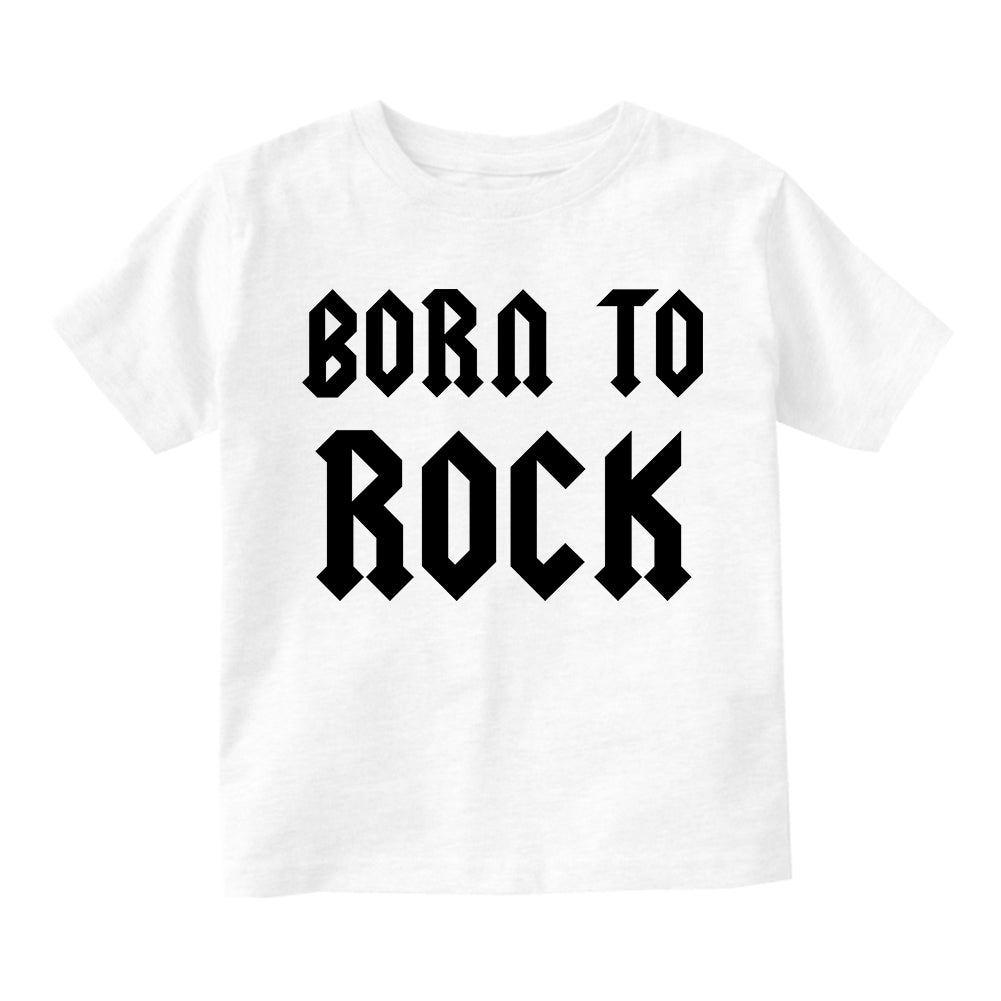 Born To Rock Infant Baby Boys Short Sleeve T-Shirt White