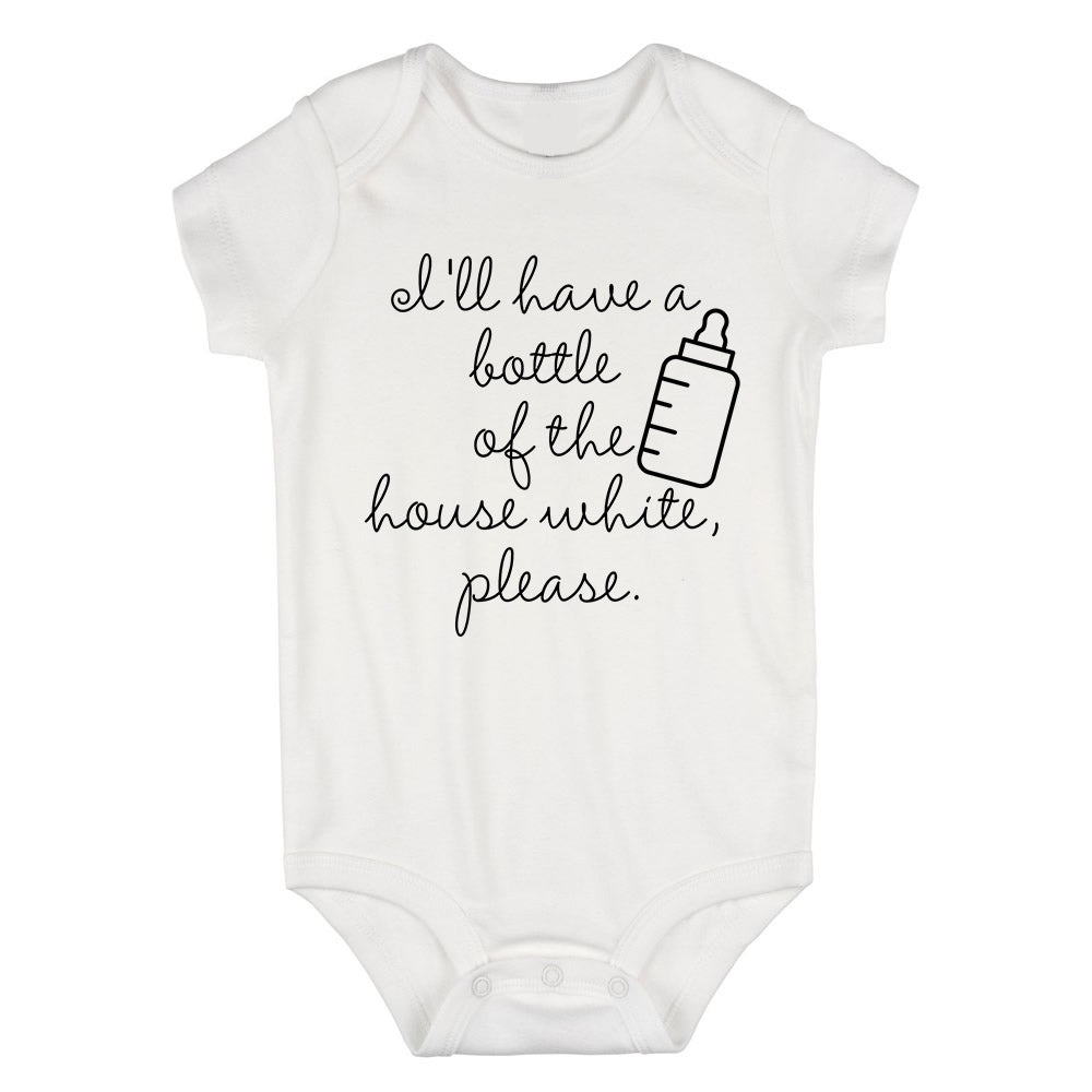 Bottle House White Milk Funny Baby Bodysuit One Piece White