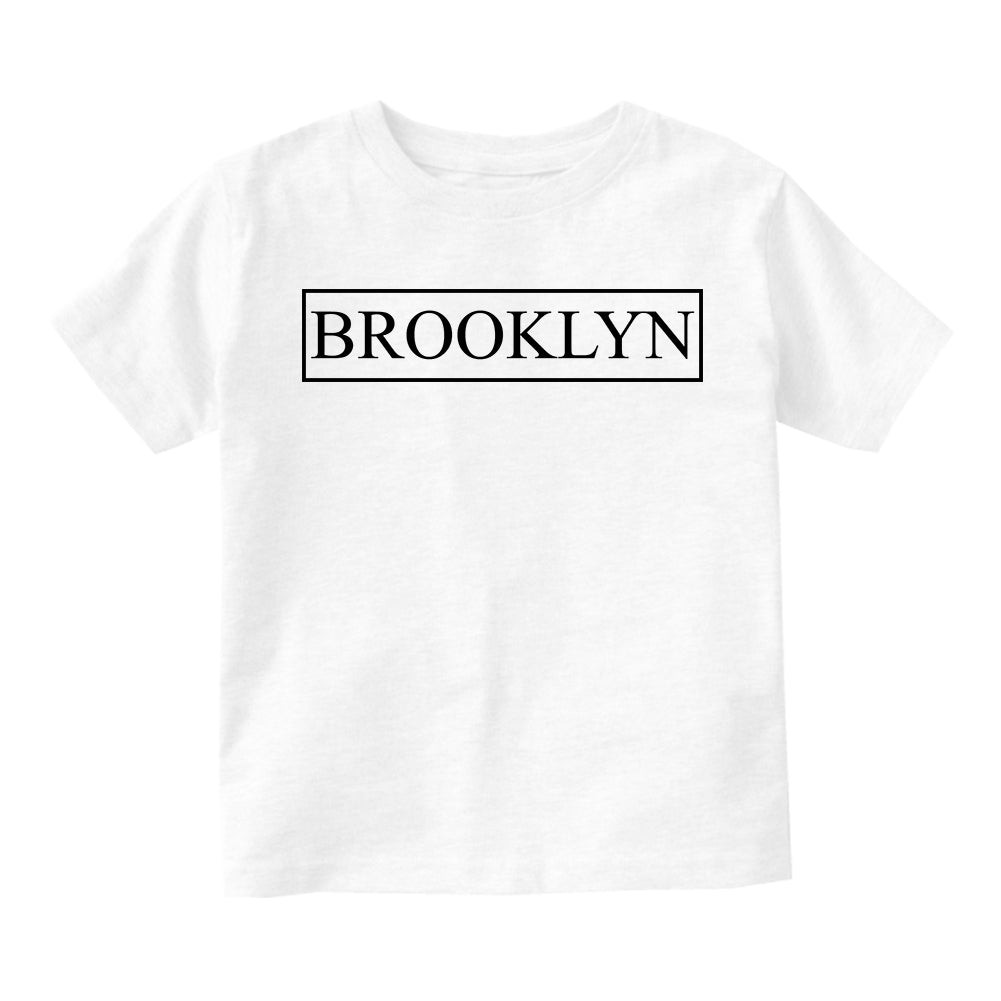 Brooklyn New York Box Logo Infant Baby Boys Short Sleeve T-Shirt White