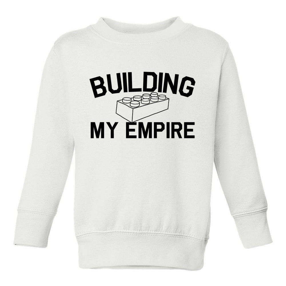 Building My Empire Toddler Boys Crewneck Sweatshirt White