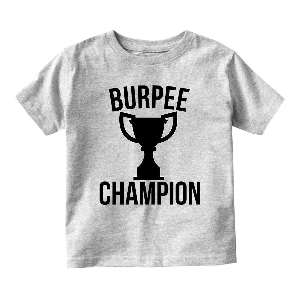 Burpee Champion Trophy Baby Toddler Short Sleeve T-Shirt Grey