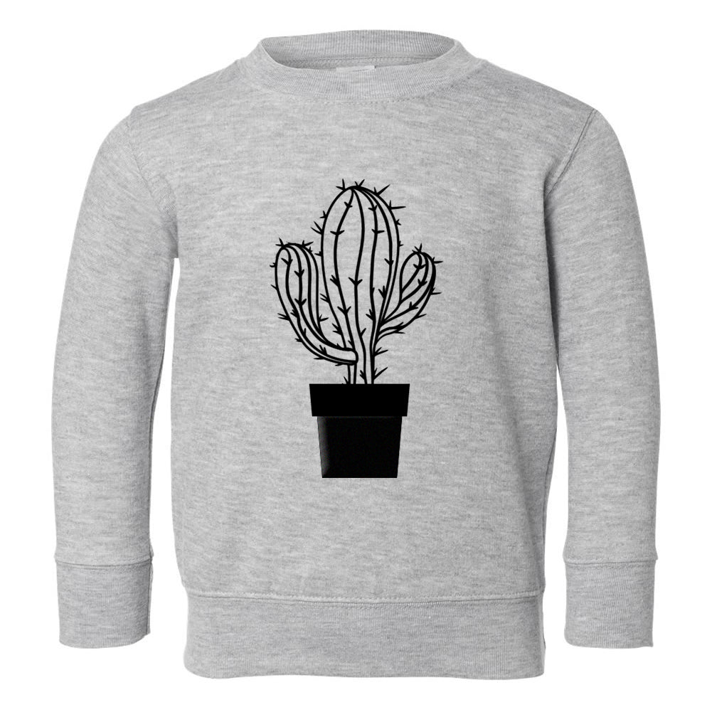 Cactus Plant Toddler Boys Crewneck Sweatshirt Grey