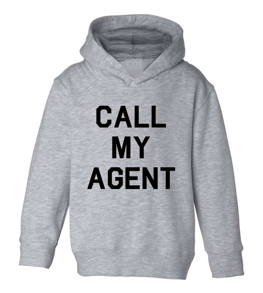 Call My Agent Toddler Boys Pullover Hoodie Grey