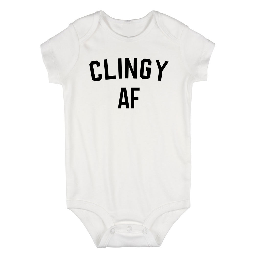 Clingy AF Funny Infant Baby Boys Bodysuit White