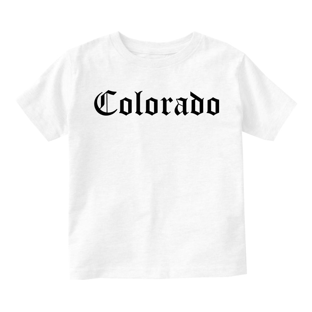 Colorado State Old English Infant Baby Boys Short Sleeve T-Shirt White