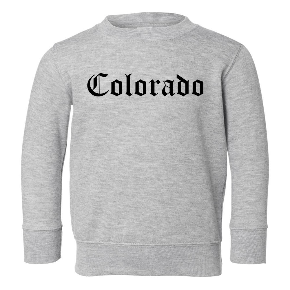 Colorado State Old English Toddler Boys Crewneck Sweatshirt Grey