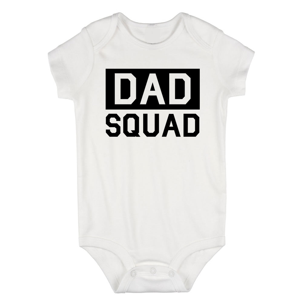 Dad Squad Infant Baby Boys Bodysuit White