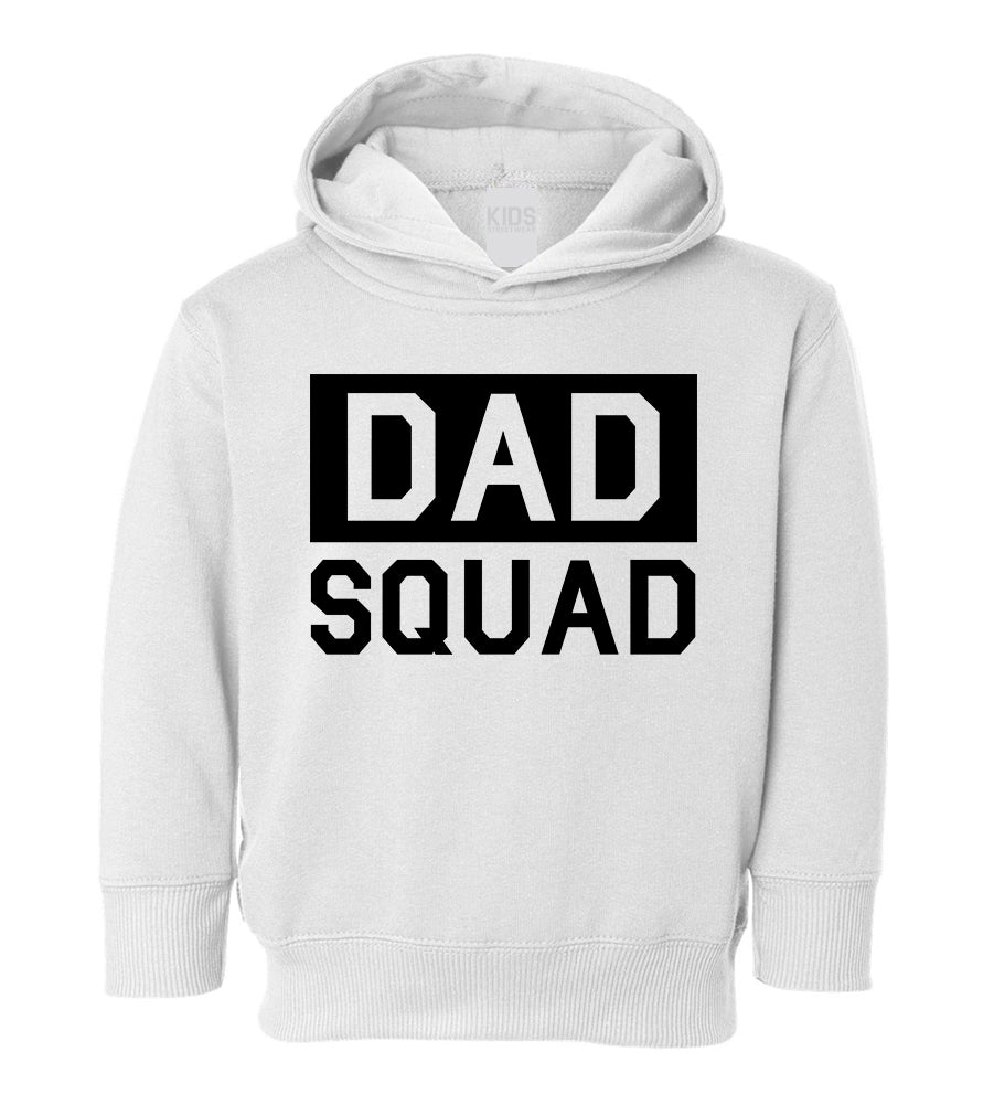 Dad Squad Toddler Boys Pullover Hoodie White