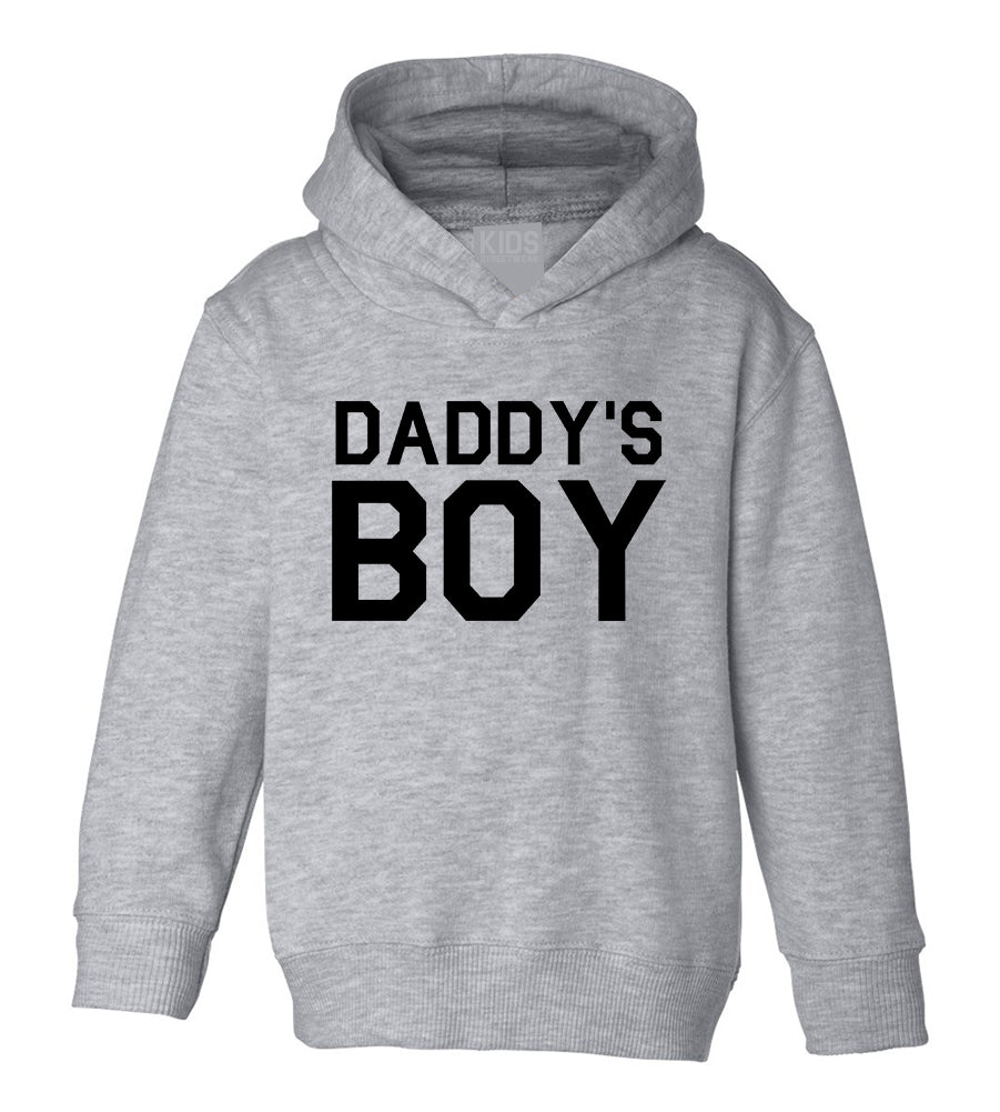 Daddys Boy Fathers Day Toddler Boys Pullover Hoodie Grey