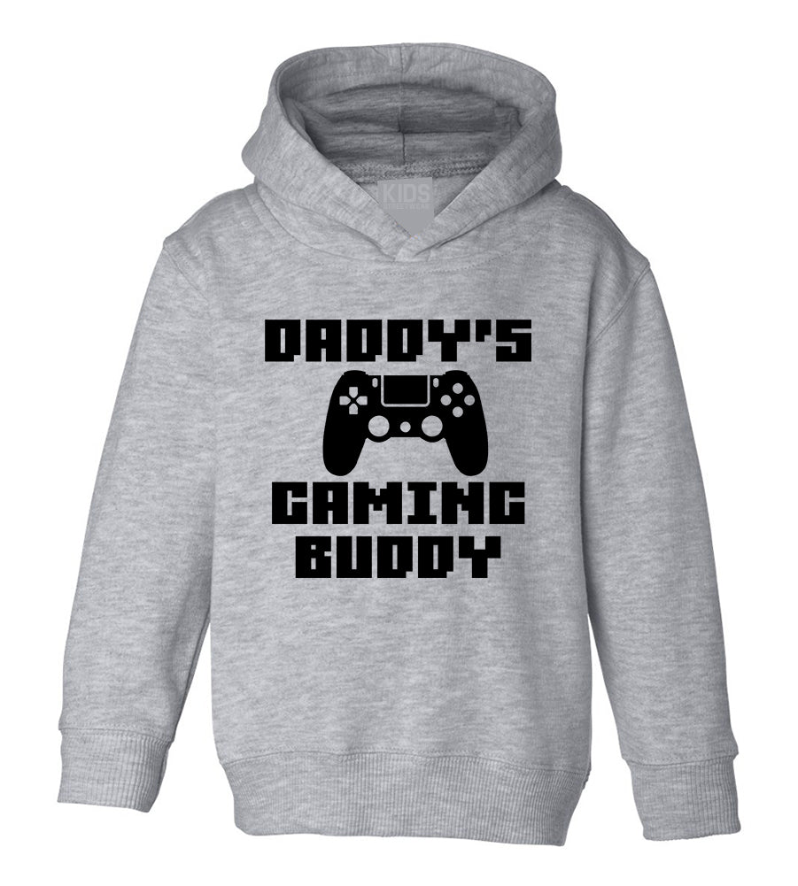 Daddys Gaming Buddy Toddler Boys Pullover Hoodie Grey