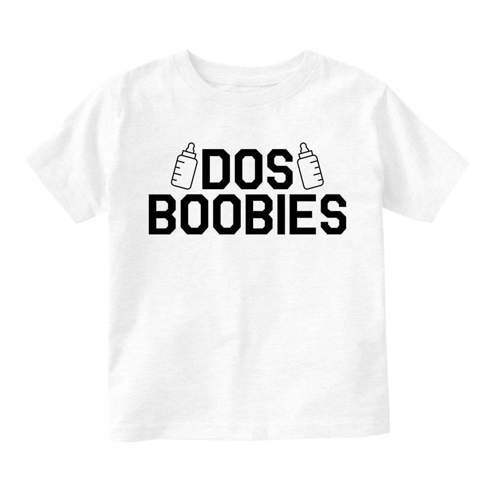 Dos Boobies Milk Infant Baby Boys Short Sleeve T-Shirt White
