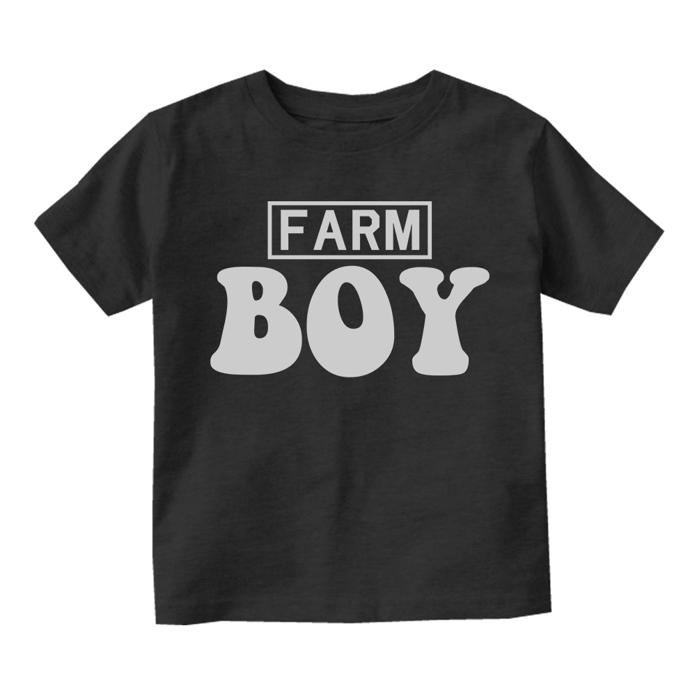 Farm Boy Country Toddler Boys Short Sleeve T-Shirt Black