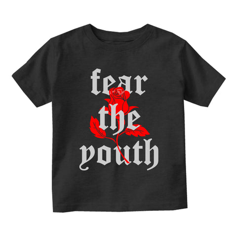 Fear The Youth Rose Toddler Boys Short Sleeve T-Shirt Black