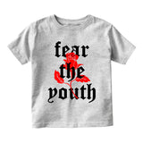Fear The Youth Rose Toddler Boys Short Sleeve T-Shirt Grey