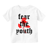 Fear The Youth Rose Toddler Boys Short Sleeve T-Shirt White