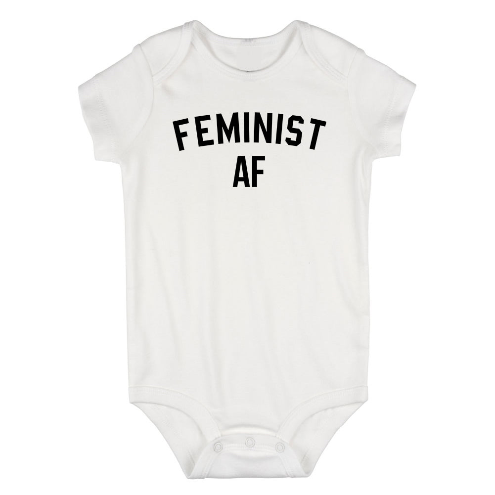 Feminist AF Feminism Infant Baby Boys Bodysuit White