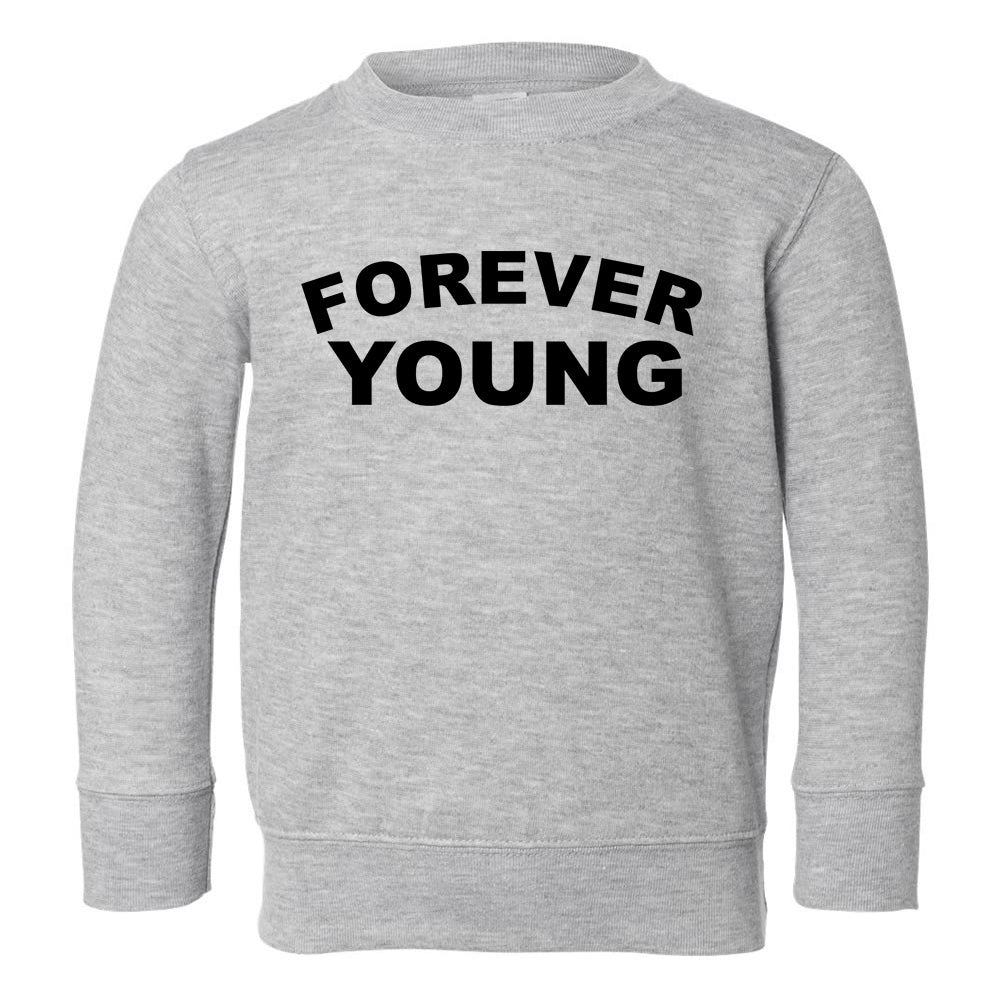 Forever Young Toddler Boys Crewneck Sweatshirt Grey
