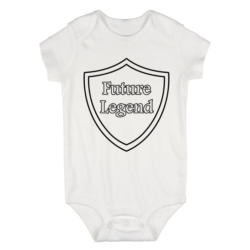 Future Legend Shield Baby Bodysuit One Piece White