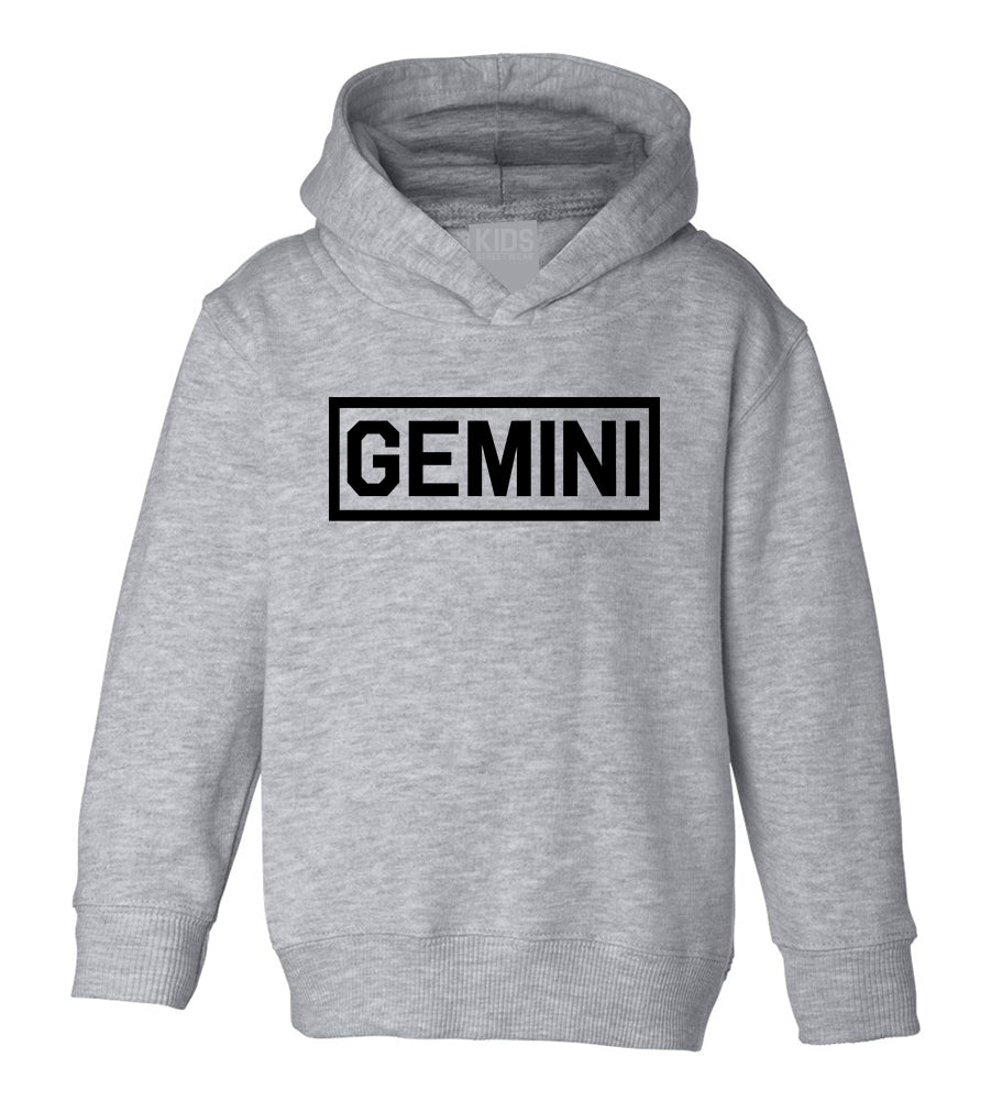 Gemini Horoscope Sign Toddler Boys Pullover Hoodie Grey