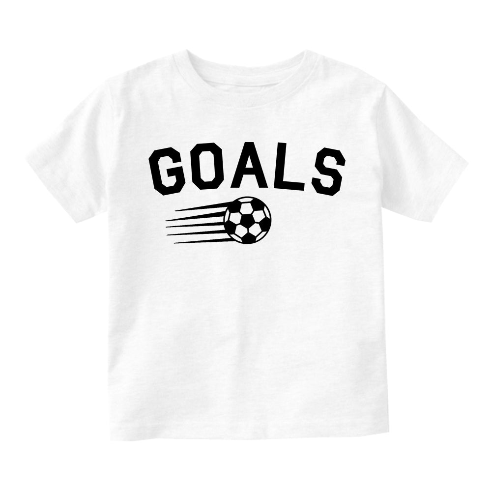Goals Soccer Ball Infant Baby Boys Short Sleeve T-Shirt White