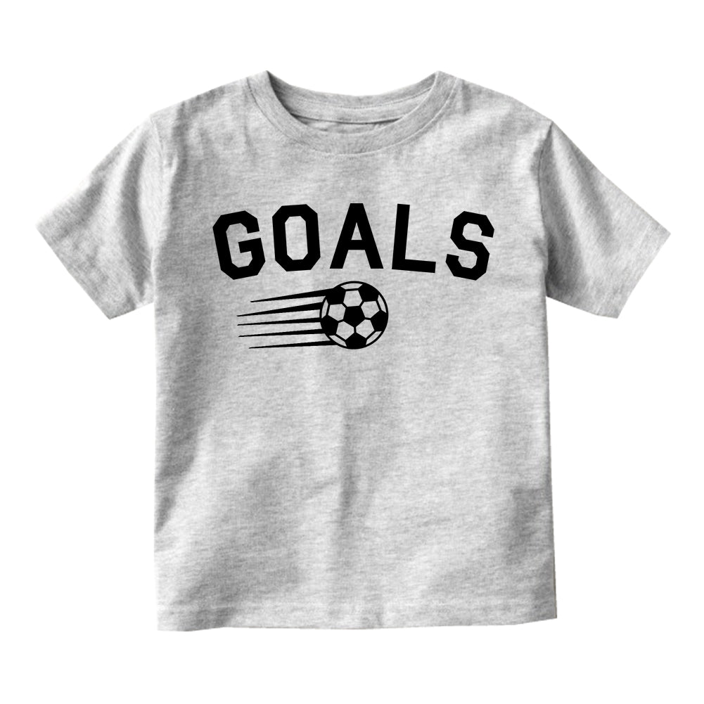 Goals Soccer Ball Toddler Boys Short Sleeve T-Shirt Grey
