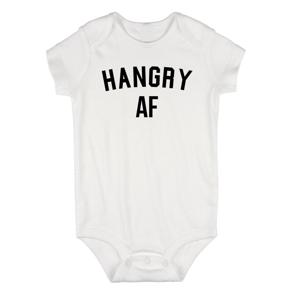 Hangry AF Funny Infant Baby Boys Bodysuit White