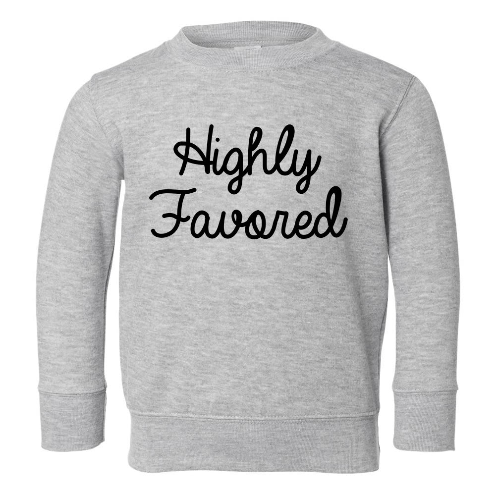 Highly Favored Toddler Boys Crewneck Sweatshirt Grey