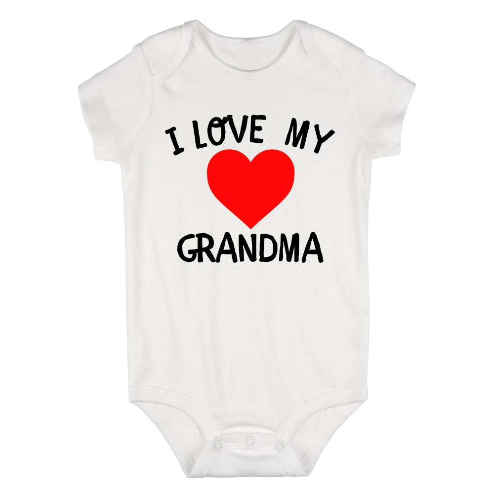 I Love My Grandma Baby Bodysuit One Piece White